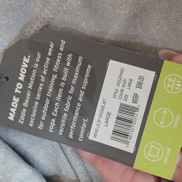 NWT Eddie Bauer Gray Hoodie Jacket - Picture 8 of 8